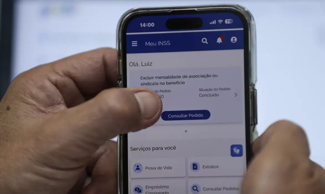 A mensagem será enviada pelo aplicativo Meu INSS