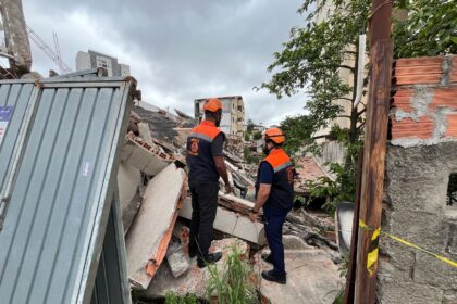 Prédio desabado no bairro Torres Tibagy em Guarulhos
