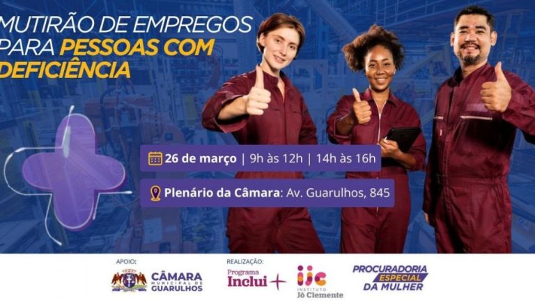 Mutirão de empregos para pessoas com deficiência na Câmara de Guarulhos