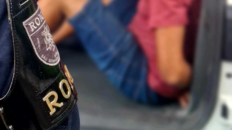 Viatura da ROMU, da Guarda Civil Municipal de São Bernardo do Campo, durante ação de combate à violência doméstica