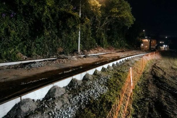 Obras de pavimentação no Pós-Balsa em São Bernardo