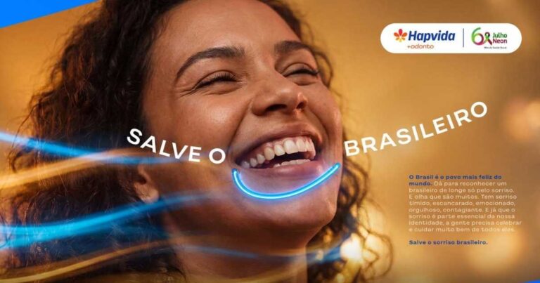 Campanha Julho Neon da Hapvida +Odonto promove conscientização sobre saúde bucal e anuncia doação de 130 planos odontológicos