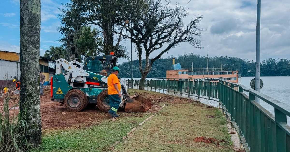 Obras da Prainha do Riacho Grande avançam em São Bernardo